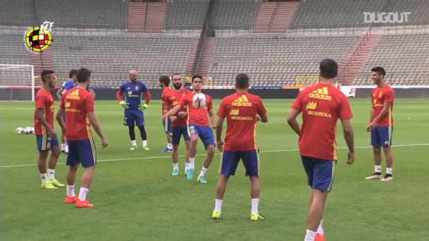 Spain players’ keep-ups